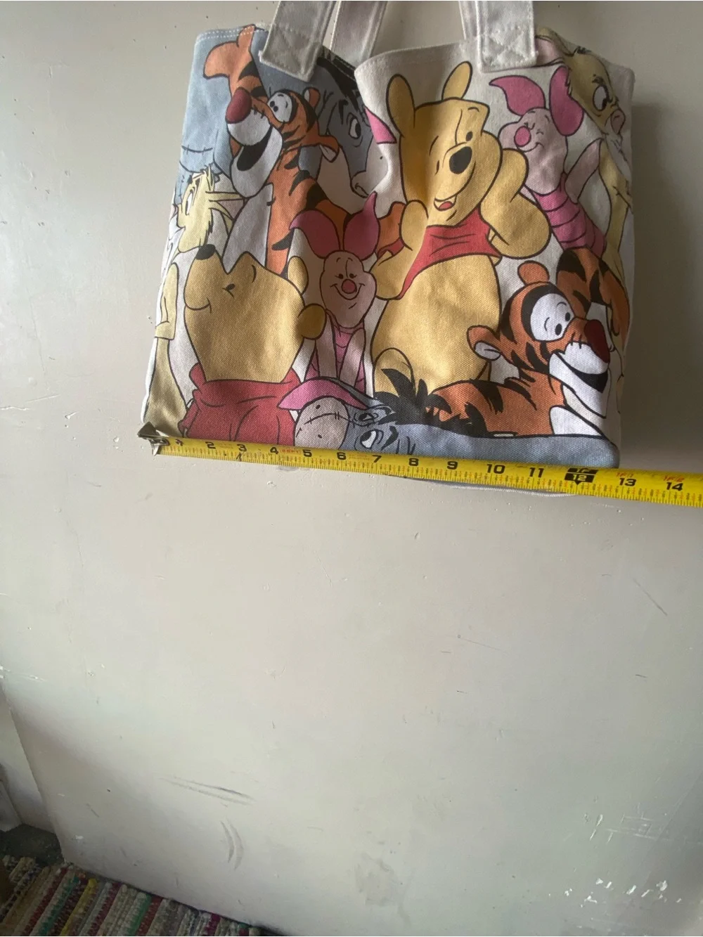 Disney Store Winnie The Pooh Friends Canvas Tote Bag Shopper Y2K OS
